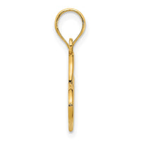 14ky Heart LOVE Infinity Symbol Charm-D5172