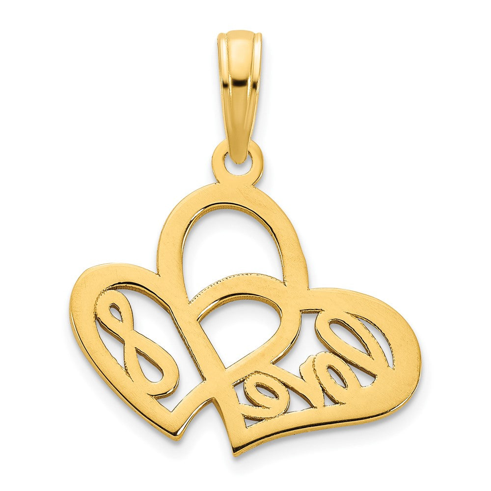 14ky Heart LOVE Infinity Symbol Charm-D5172