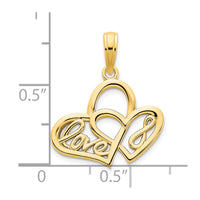 14ky Heart LOVE Infinity Symbol Charm-D5172