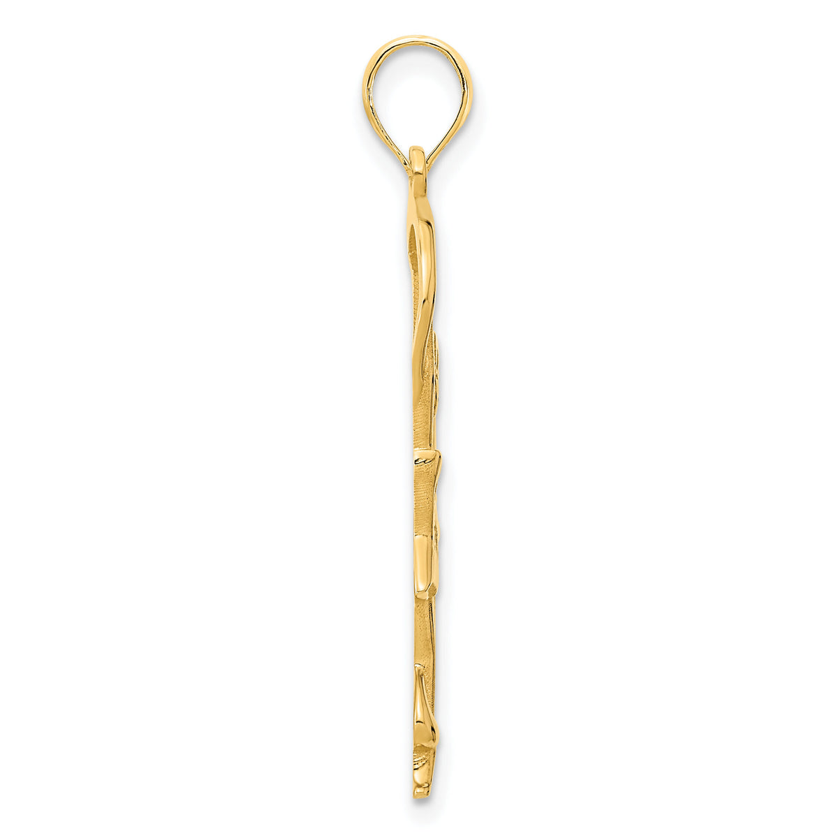 14k Gymnast w/ Ribbon Pendant-D5198