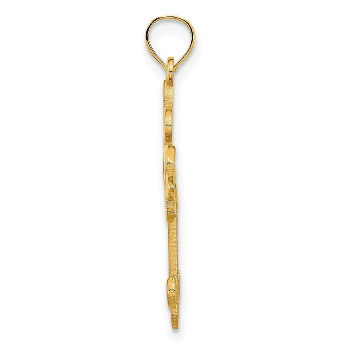 14ky Cross Charm-D5241