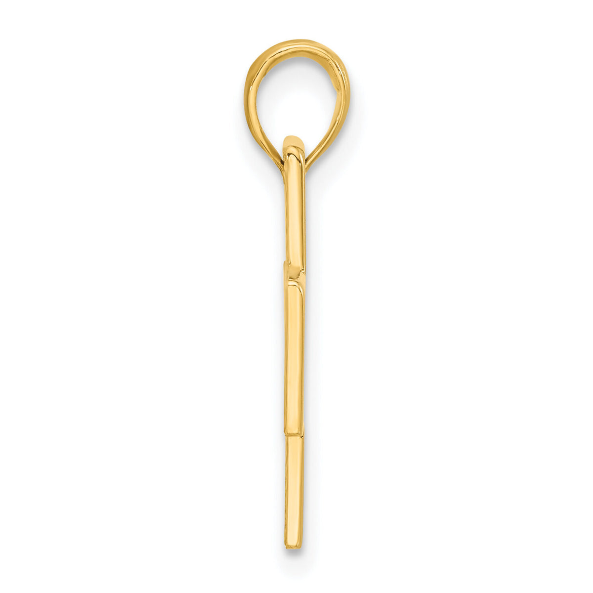 14k Polished Cross Pendant-D5267