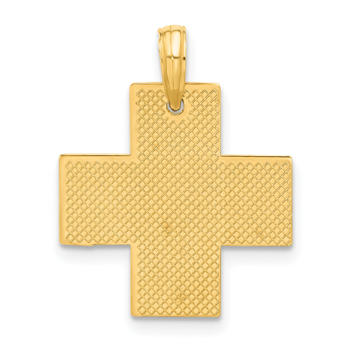 14k Polished Cross Pendant-D5267