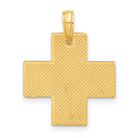 14k Polished Cross Pendant-D5267