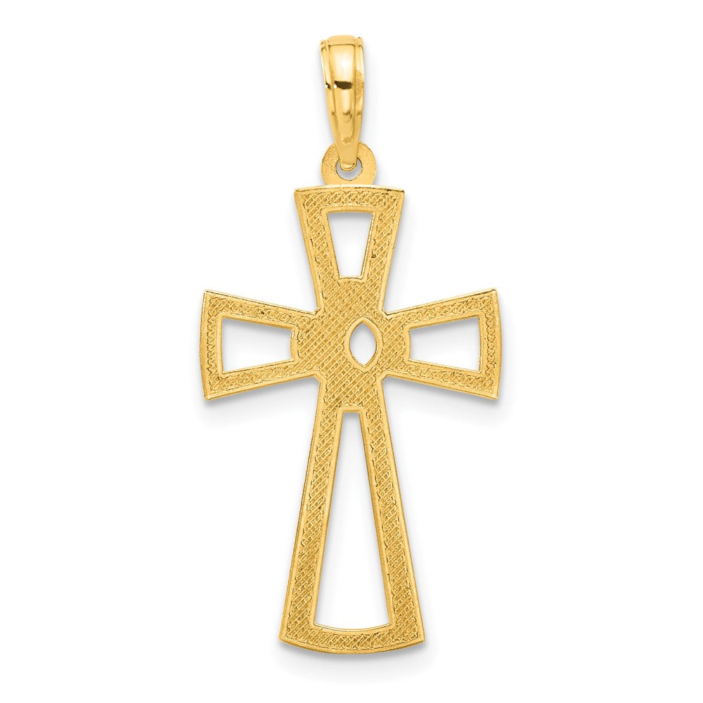 14k Polished Fancy Cross-D5287