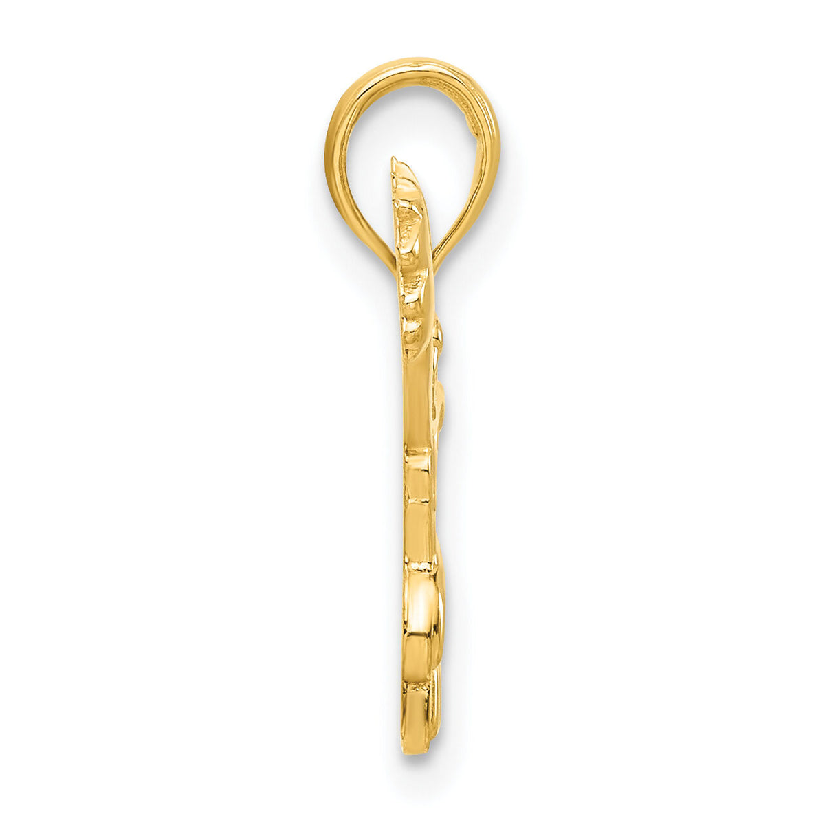 14k Polished Cheerleader Pendant-D5289