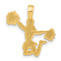 14k Polished Cheerleader Pendant-D5289