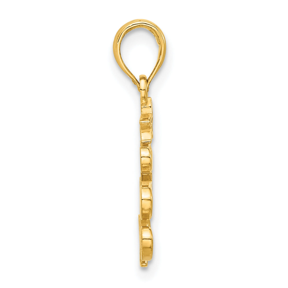 14k Polished Christmas Tree Pendant-D5313