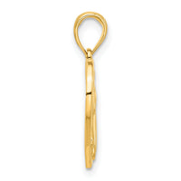 14k Polished Horse Head In Heart Pendant-D5319