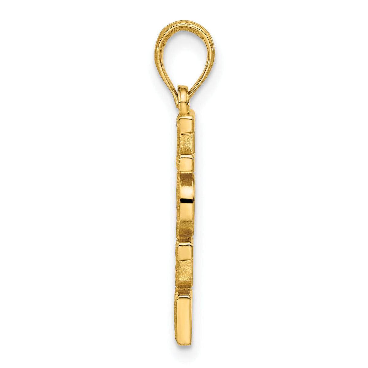 14k Polished HOPE Pendant-D5329