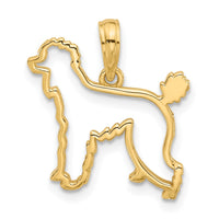 14K Polished Poodle Dog Outline Charm-D5369