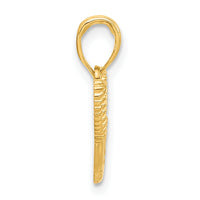 14k Polished Life Preserver with Rope Pendant-D5372
