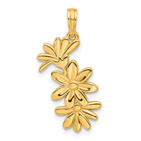 14k Polished Floral Pendant-D5415