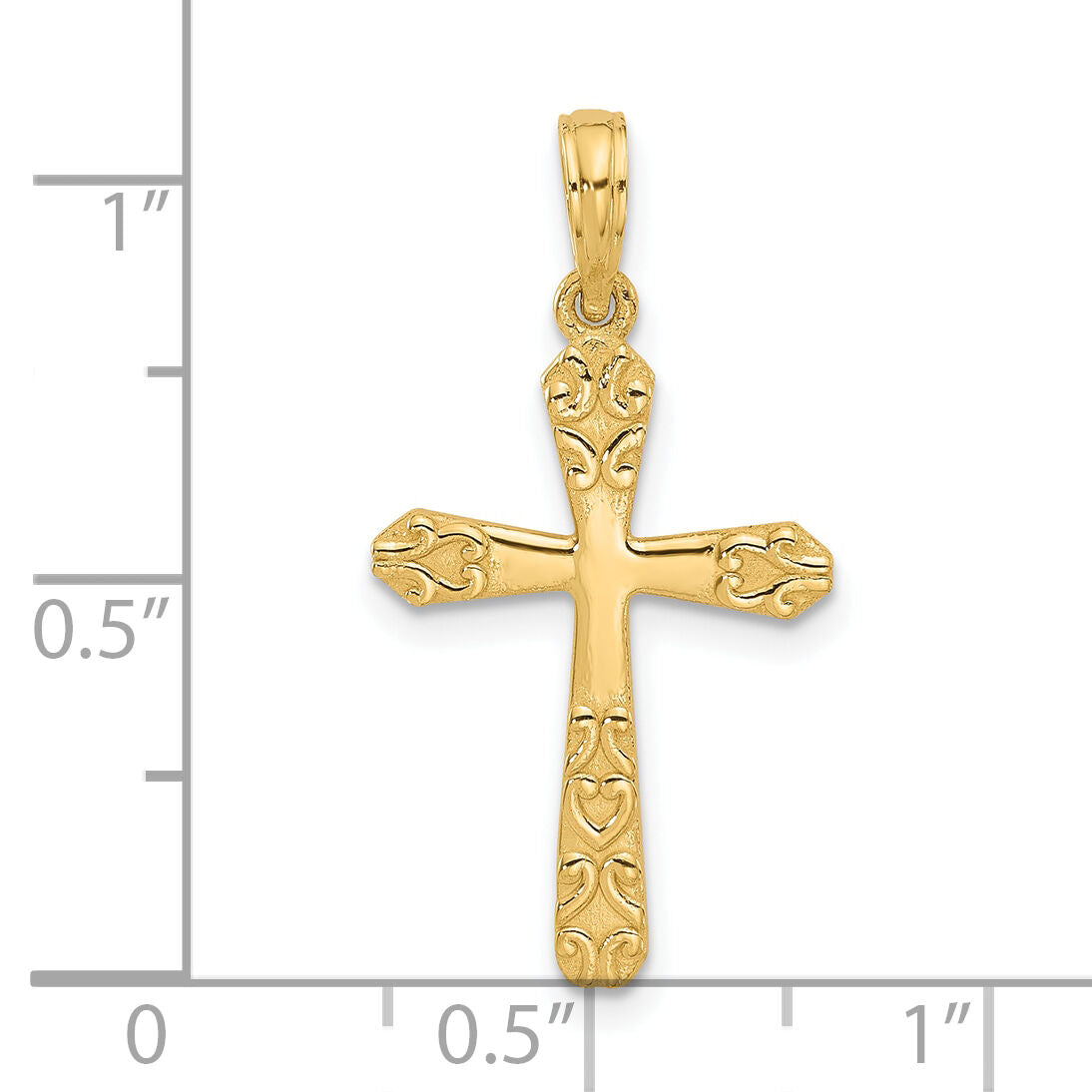 14k Fancy Cross Charm-D5425