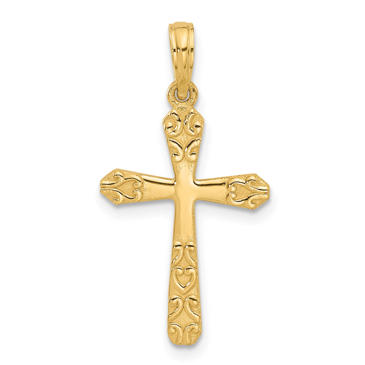 14k Fancy Cross Charm-D5425