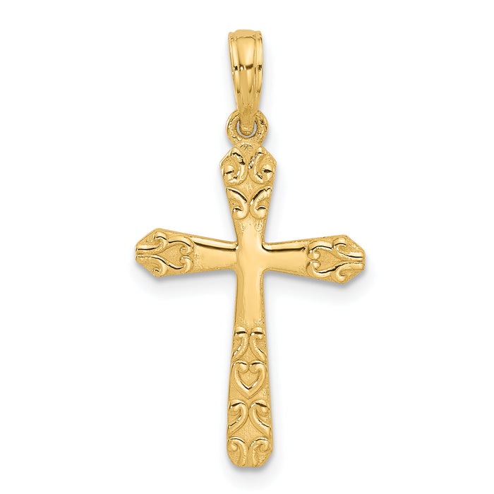 14k Fancy Cross Charm-D5425