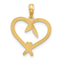 14k Fancy Heart Charm-D5435