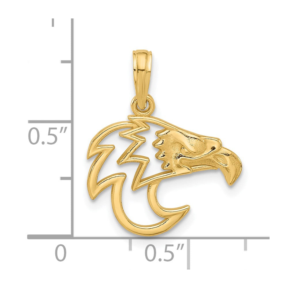 14k Fancy Eagle Charm-D5436