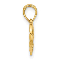 14K Polished Hearts in Heart Charm-D5438