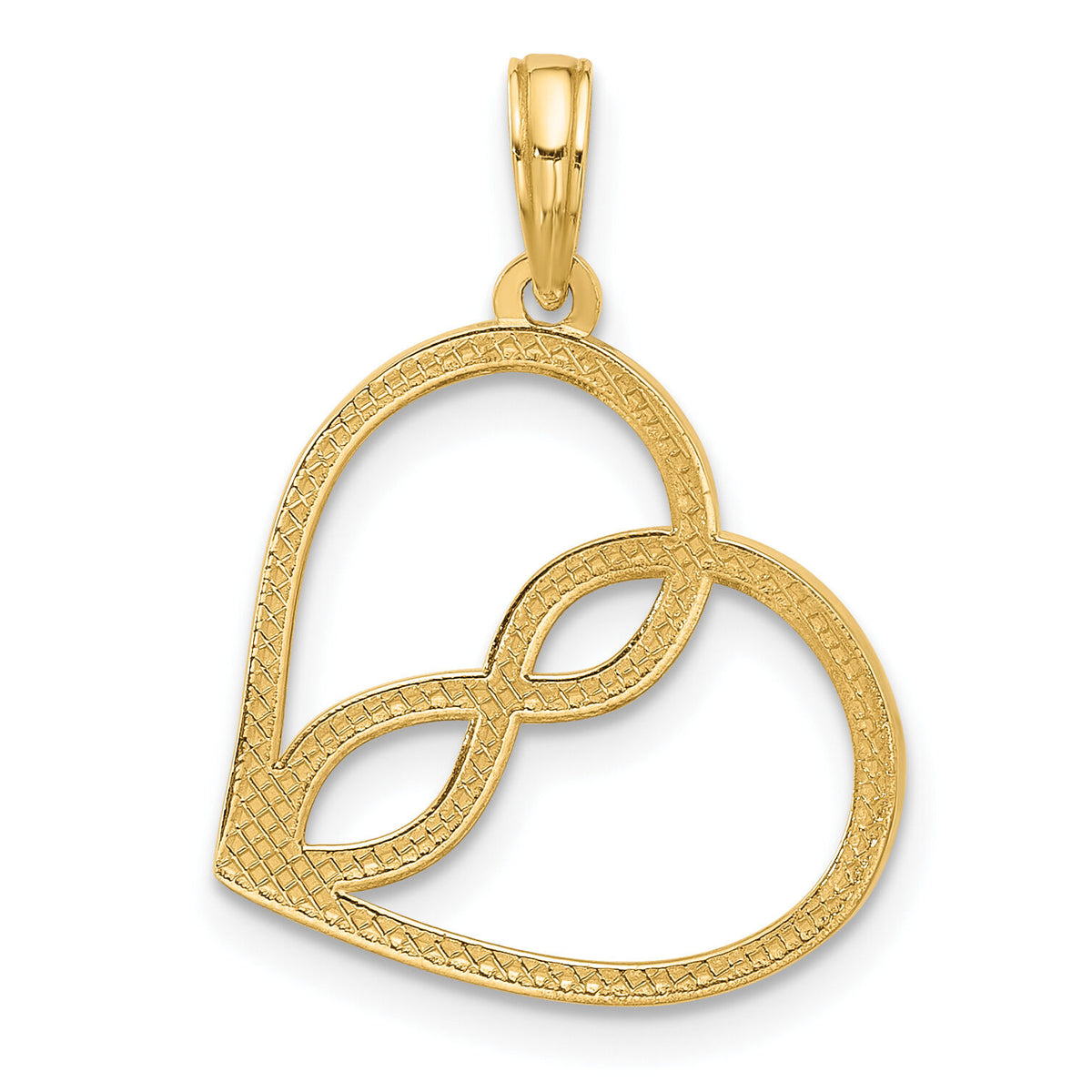14k Fancy Heart Charm-D5444
