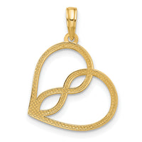 14k Fancy Heart Charm-D5444