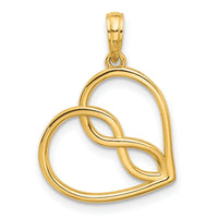 14k Fancy Heart Charm-D5444