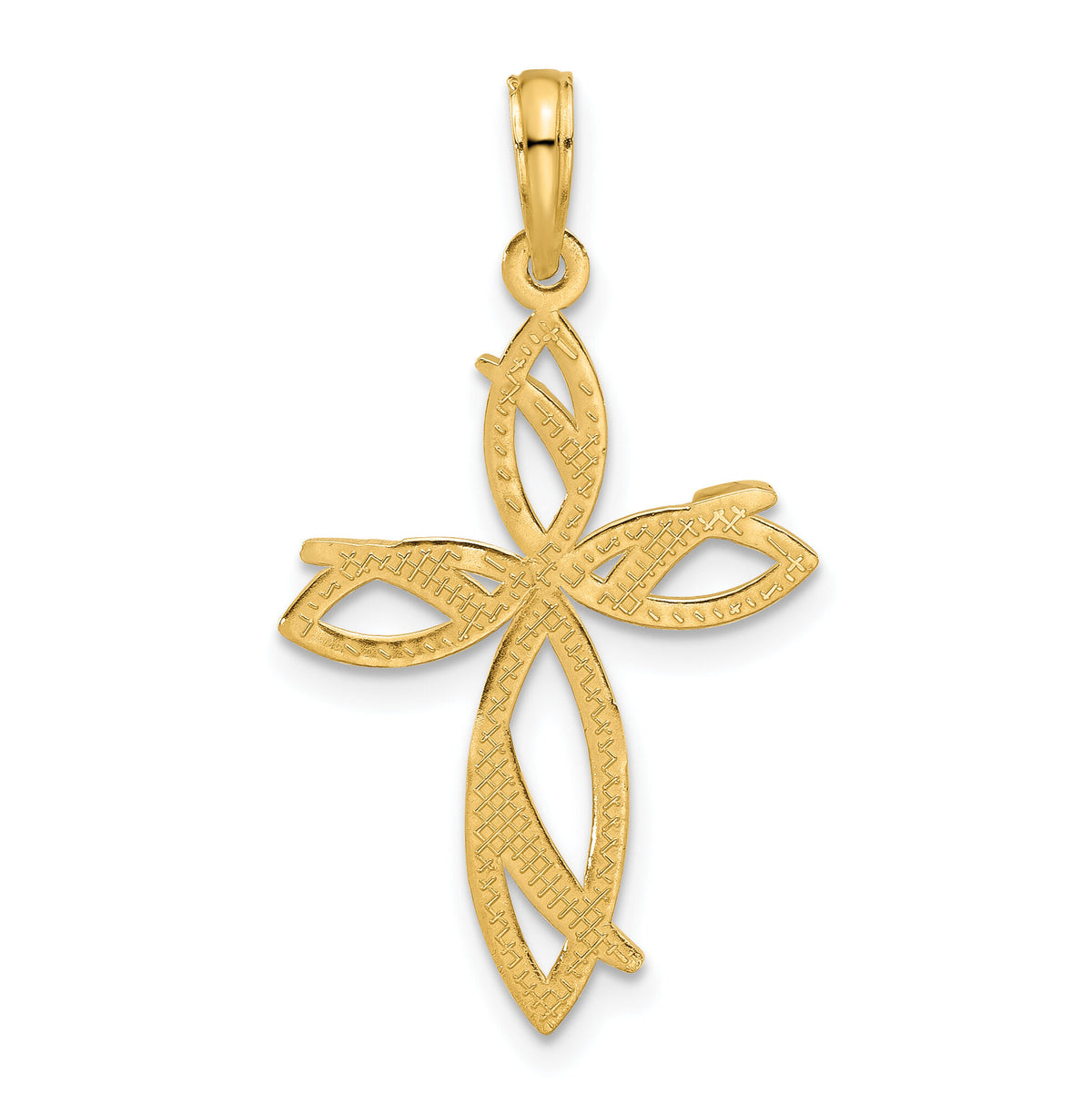 14k Fancy Cross Charm-D5466