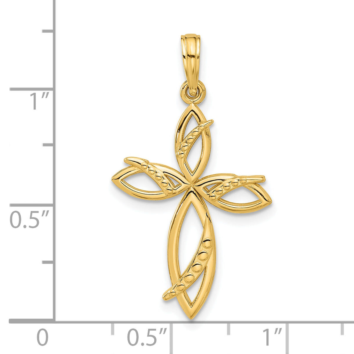 14k Fancy Cross Charm-D5466