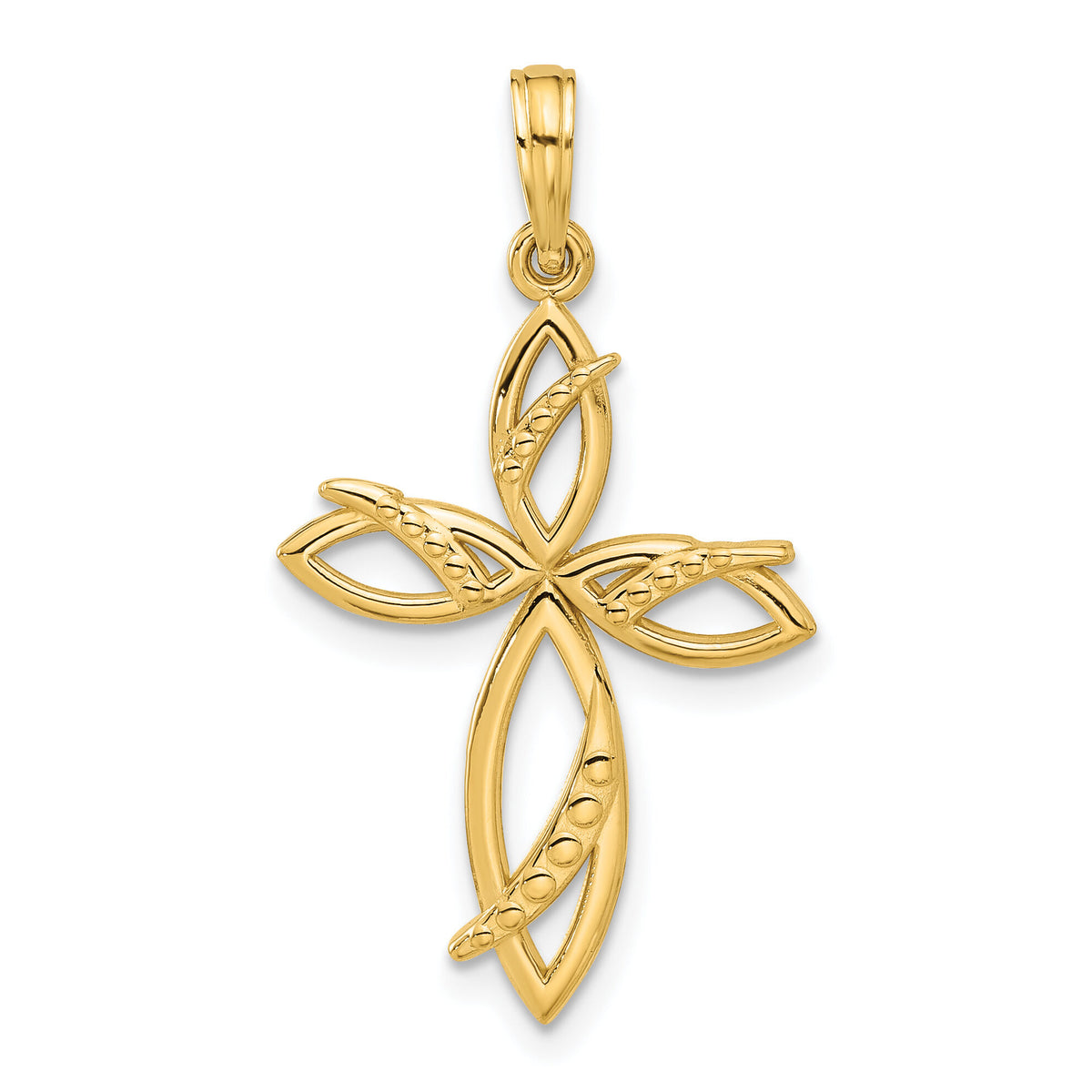 14k Fancy Cross Charm-D5466