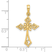 14k Fancy Cross Charm-D5469