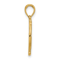 14K Polished Hand Gesture in Circle Charm-D5475