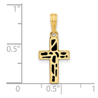 14k Fancy Enameled Cross Charm-D5477