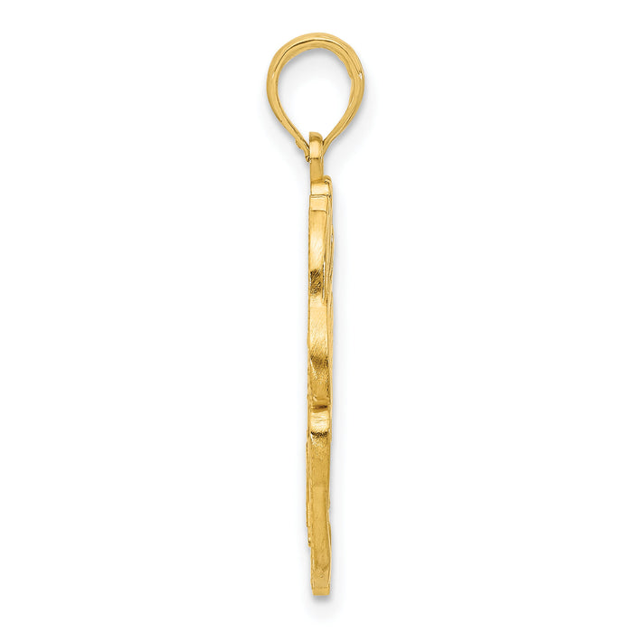 14K Polished Fancy Hummingbird Charm-D5486