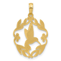 14K Polished Fancy Hummingbird Charm-D5486