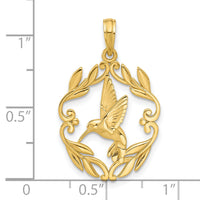14K Polished Fancy Hummingbird Charm-D5486