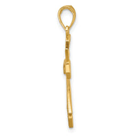 14k Fancy Cross Charm-D5490