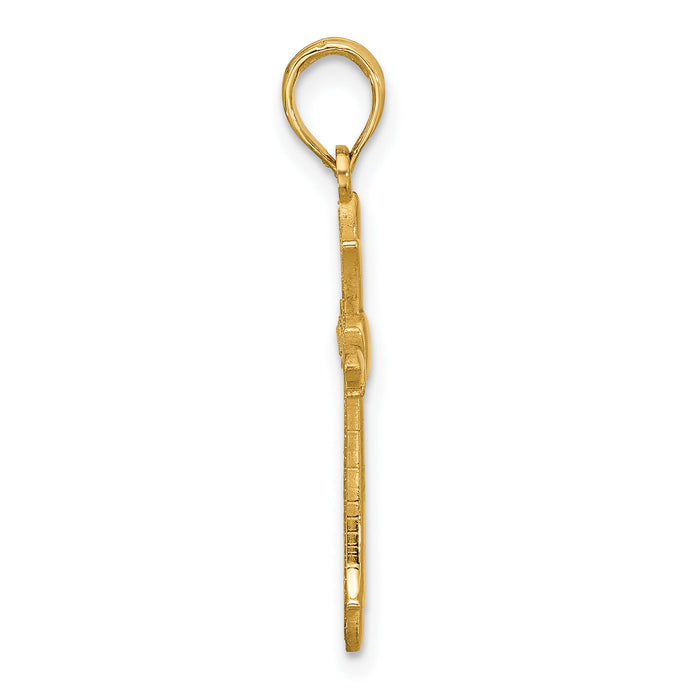 14k Fancy Cross Charm-D5494