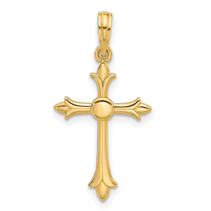 14k Fancy Cross Charm-D5494