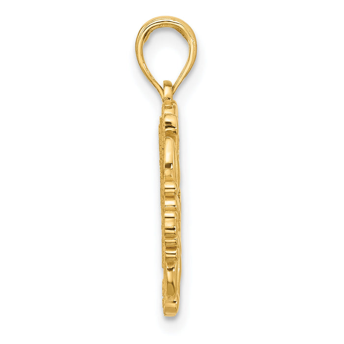 14K Polished Fancy Hummingbird Charm-D5498