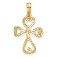 14k Fancy Cross Charm-D5499