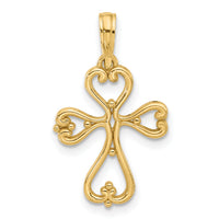 14k Fancy Cross Charm-D5499