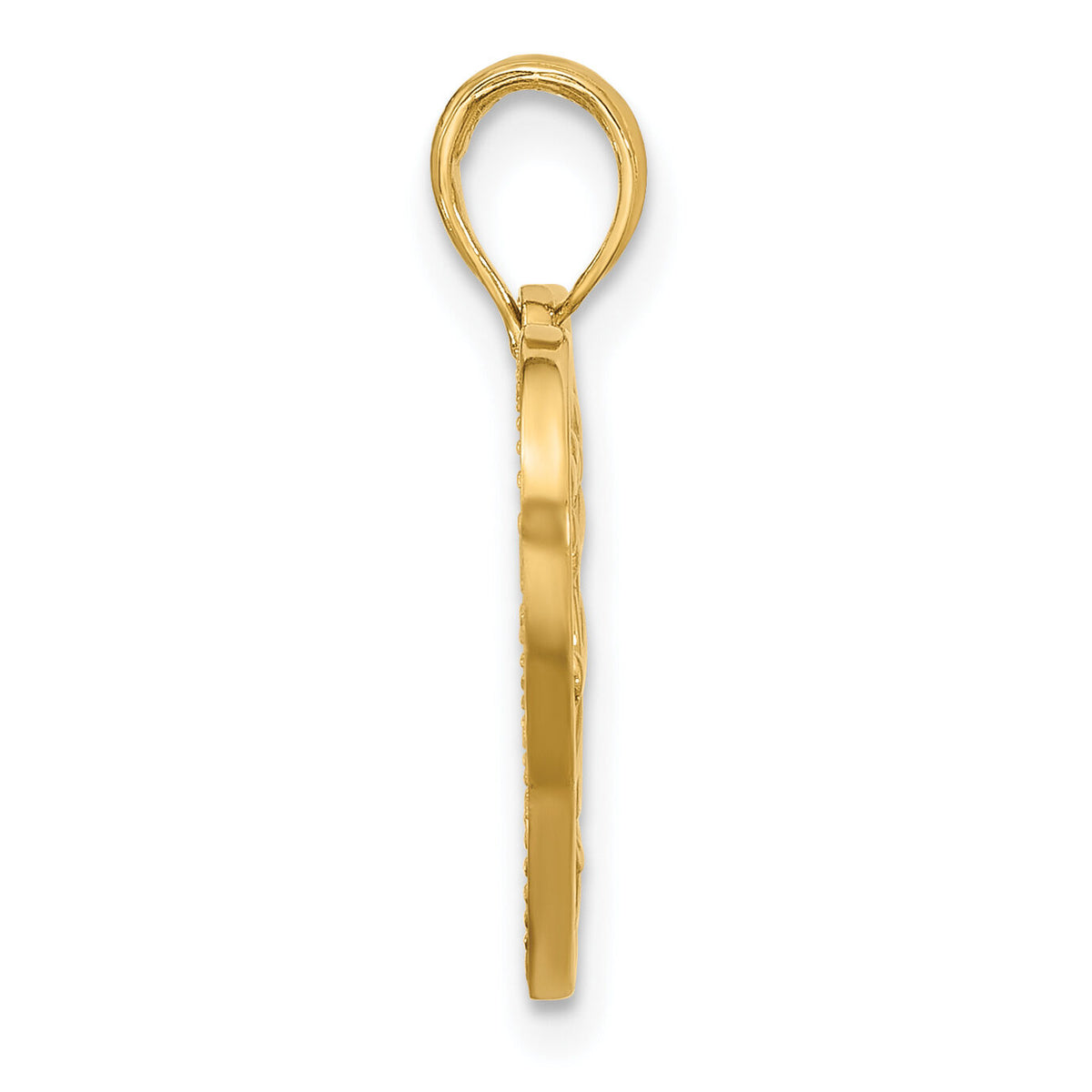 14k Fancy Heart Charm-D5503