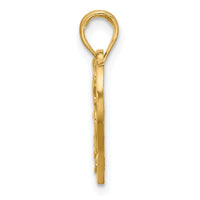14K Polished Fancy Heart Charm-D5506