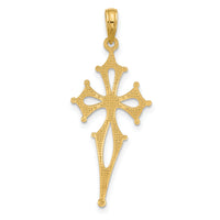 14KY Fancy Cross Charm-D5507