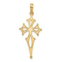 14KY Fancy Cross Charm-D5507