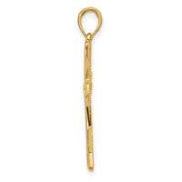 14KY Fancy Cross Charm-D5508