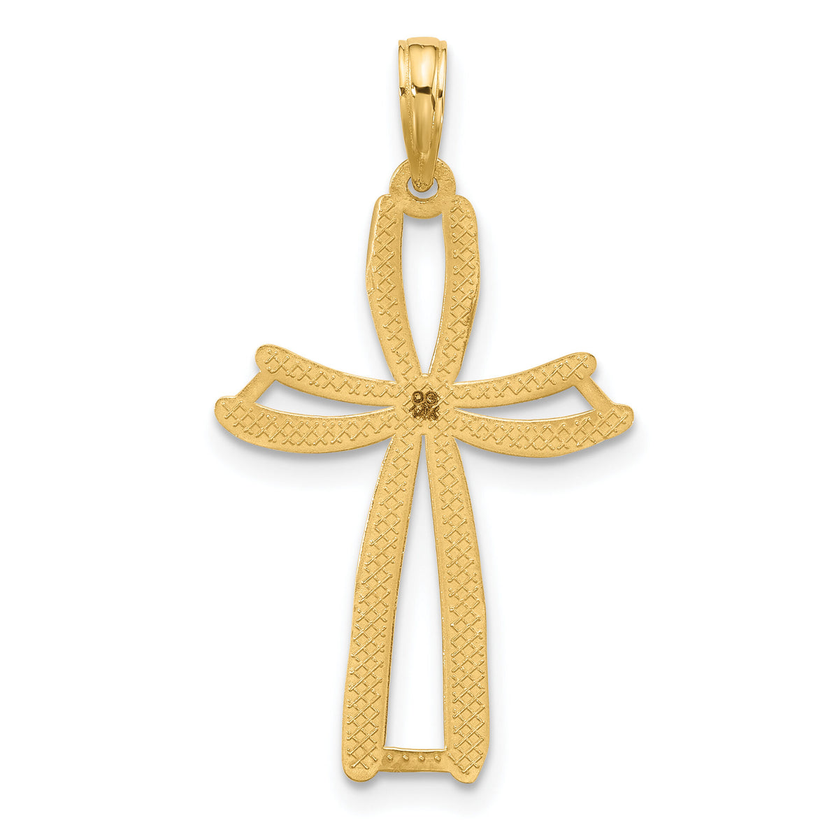 14KY Fancy Cross Charm-D5508