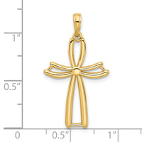 14KY Fancy Cross Charm-D5508