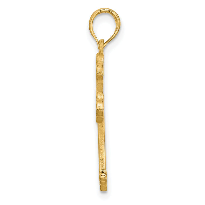 14KY Fancy Cross Charm-D5510