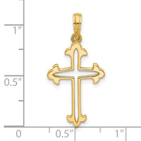 14KY Fancy Cross Charm-D5510